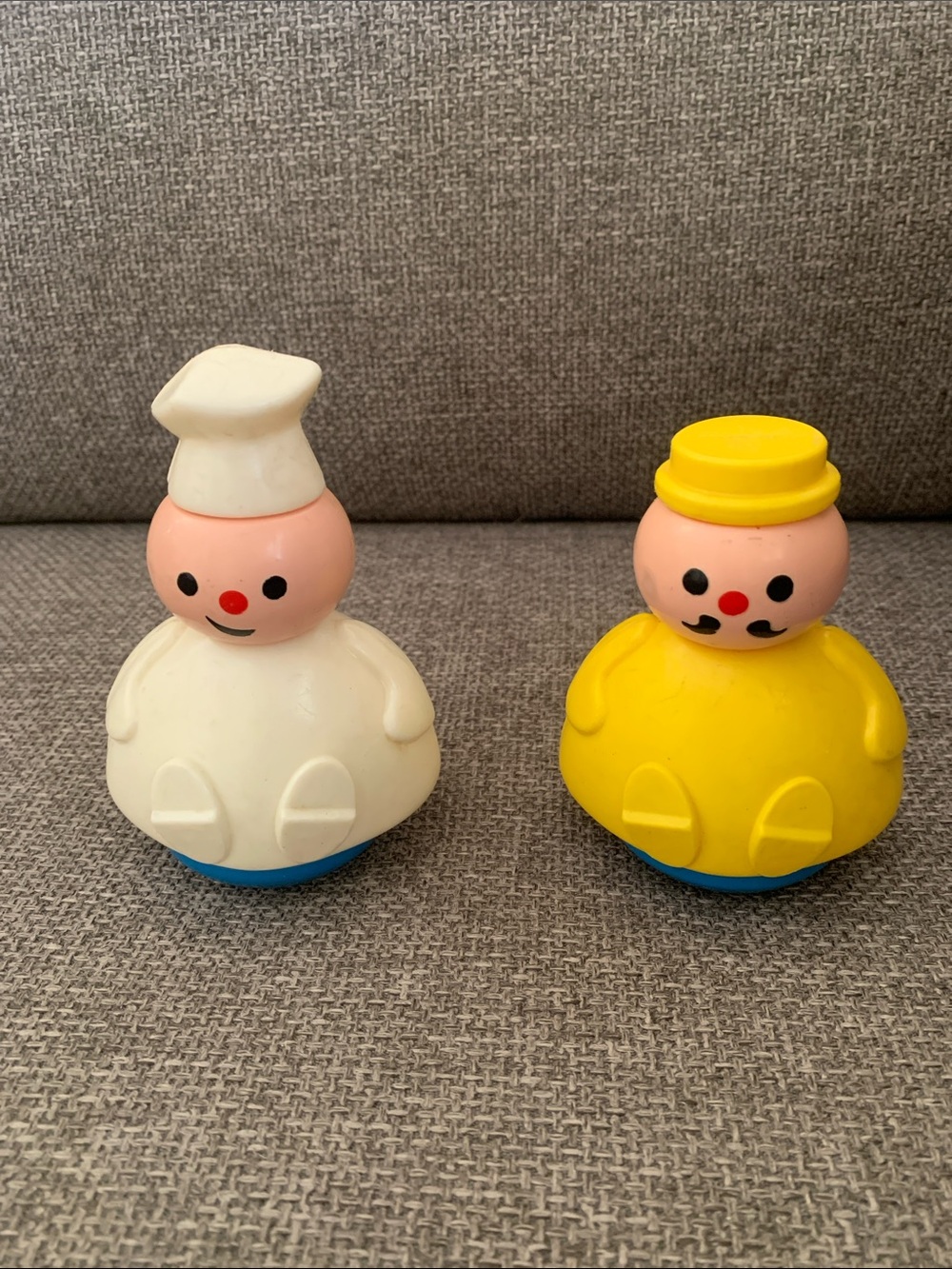 Vintage 1970’s Classic Roly-Poly Weeble Wobblers Baker and Butcher